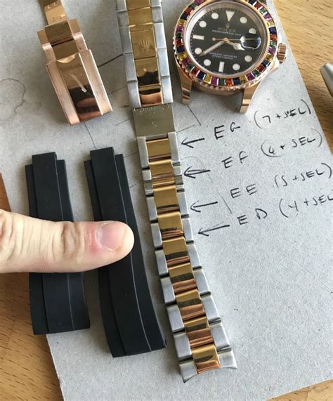 how to adjust rolex rubber band|rolex oysterflex size chart.